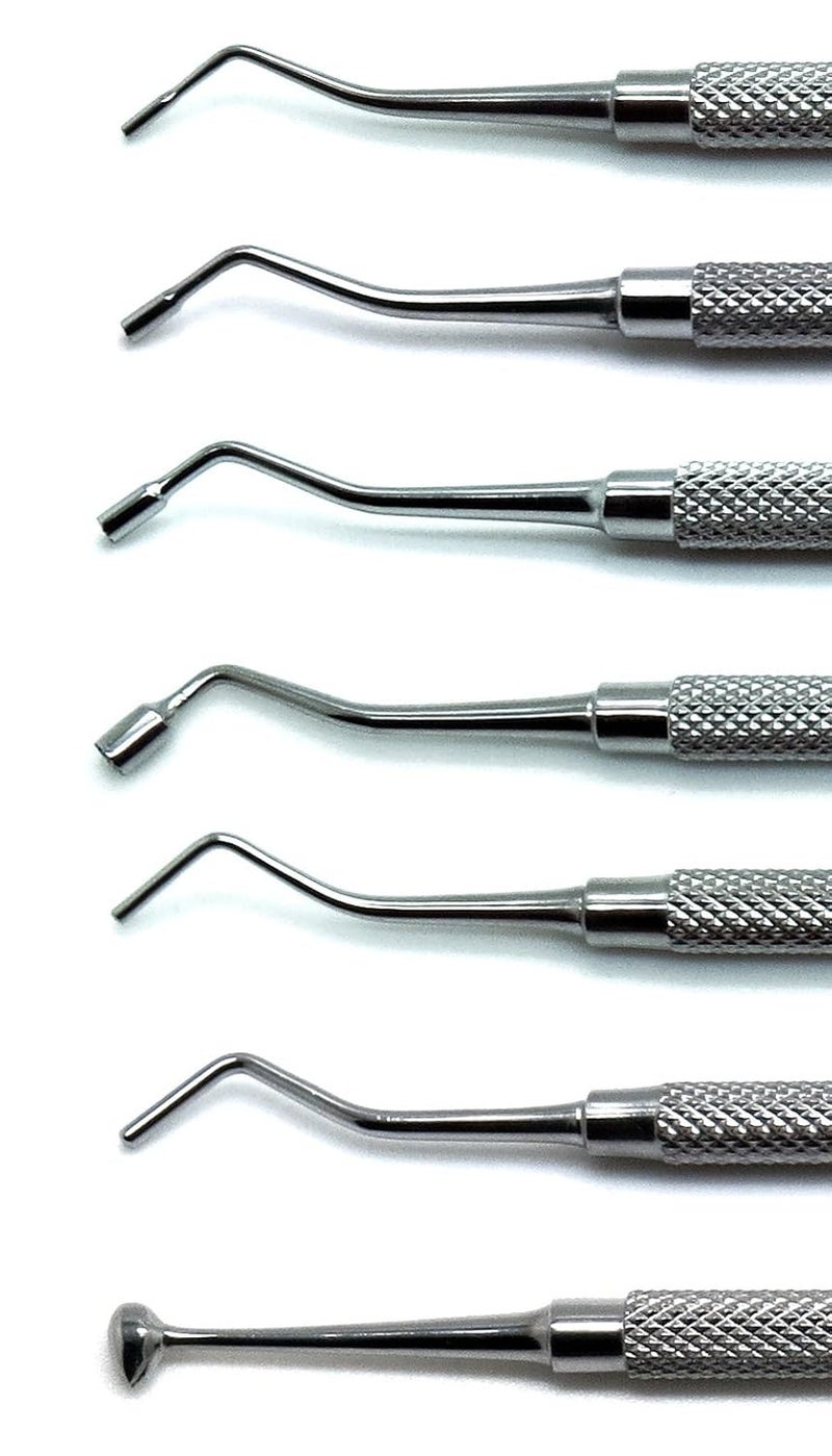 SUPERIOR INSTRUMENTS Dental Amalgam Filling Serrated Pluggers Plastic Composite Ball Burnishers Double Ended Restorative 7 Pieces Instruments - Image 3